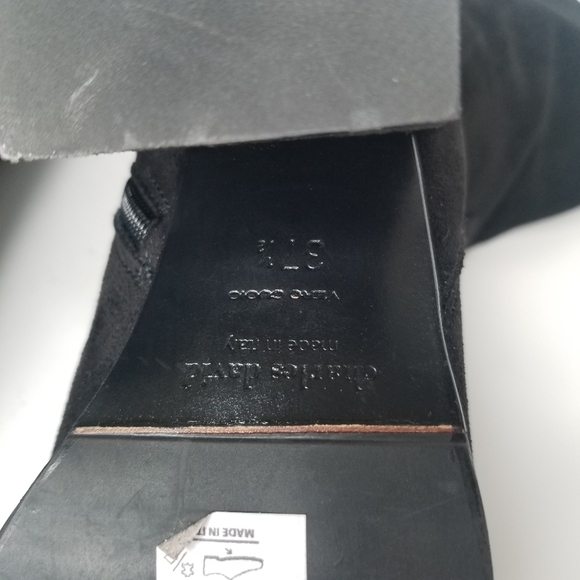 CHARLES DAVID NWOT Black Suede Ankle Boot - Picture 2 of 8
